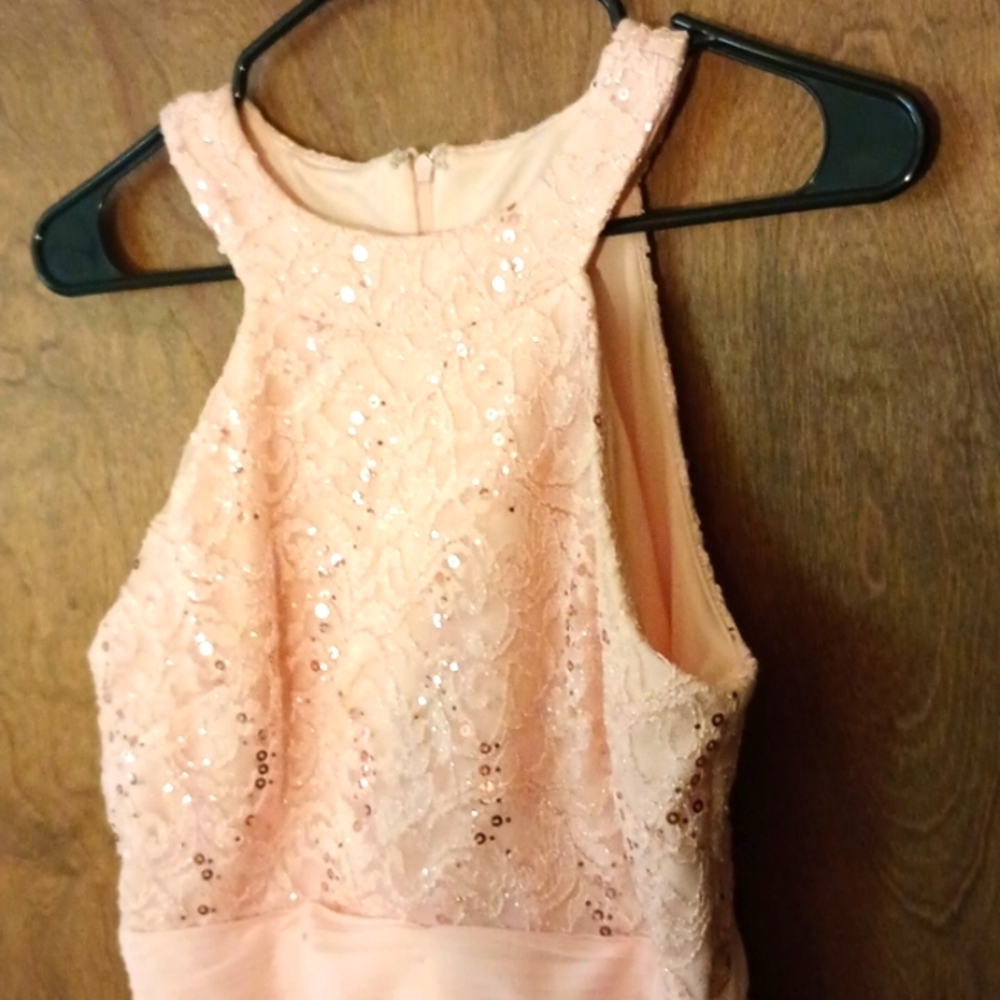 David's Bridal Size 4 Blush Bridesmaid Dress